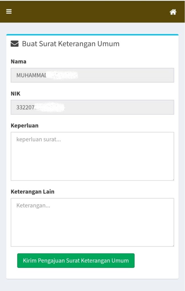 Surat Keterangan Umum